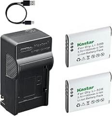 Kastar 2-Pack Battery and AC USB-C Charger, Compatible with Olympus Li-50B, Panasonic VW-VBX090, Pentax D-Li92, Ricoh DB-100, Casio NP-150, Kodak LB-050 LB-052, GE GB-50A Digital Cameras