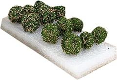 12pcs Simulation Shrubs Bush Tree Model DIY Miniature Landscape Scene Decoration for 1:35/1:48/1:72/1:87 Scale, Light Green Accessory