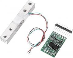 MECCANIXITY Digital Load Cell Weight Sensor 20KG + HX711 Module Weighing Sensor 24 Bit Precision A/D Dual-Channel for DIY Portable Electronic Kitchen Scale Kit