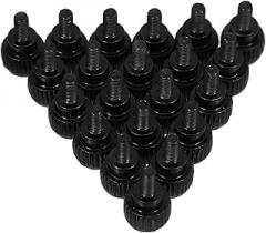 Balacoo 24pcs Black PC Computer Case Thumb Screws 6-32 Thread Fastener Kit for Power Supply Pci Slots Compatible Desktop Tower and Electronics Repair