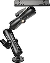 Aluminum Fish Finder Mount with 1.5'' Ball, 14.76'' Dual Rod Extended Arm for Longer Lengths, Marine Electronic Mount for Garmin, Lowrance, Raymarine,Compatible with RAM C-Size Kit