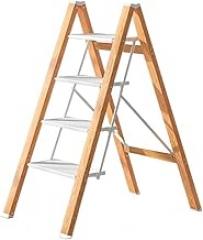 Step Ladder Foldable Step Stool 3 Step/4 Step Ladder, Heavy Duty Aluminium Alloy Wide Pedal Small Ladder Anti-Slip Portable & Collapsible,Step Stool for Adults & Kids 330 lbs, Plant Stand Storage She