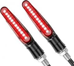2 Pcs Motorcycle Led Turn Signals Directional Indicators Flashing Rear Tail Brake Flasher Light Stop Signal Light Motorcycle Replacement For OEM New 2026 High For Reliable Electronic Component