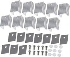 10pcs Aluminum Heat Sink for Power Devices Durable Electronic Radiator for Cooling for Ic Chips Stepper Drives and More