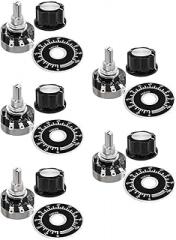 Single Turn Carbon Film Potentiometer for RV24YN20S and B103, 10K Ohm Rotary Taper with Knobs and Dials, Pack of Compatible Replacement Part for Electronics Projects