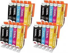 PGI525 CLI526 PGI 525 CLI 526 Ink Cartridges for Pixma IP4850 Ix6550 MG5150 MG5250 MG6150 MG8150 MX885 MG5350 Printer Replacement for OEM New 2026 High for Reliable Electronic Component