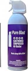 Pure Blast 10oz Compressed Air Duster Can – Made in USA – Powerful Dust Remover for Electronics, Keyboards, Computers & Office Equipment – Moisture-Free, No Residue – 1 Pack