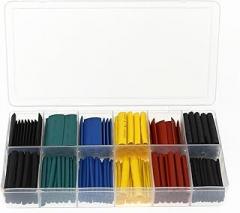 Heat Shrink tubing 280pcs Heat Shrink Tubing, 5 Colors Insulation Shrinkable Tube 8 Sizes Assortment Electronic Polyolefin Wire Cable Sleeve Kit Heatshrink Sleeving