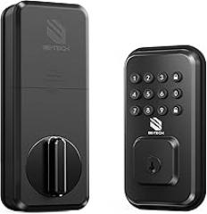 BE-TECH Keyless Entry Door Lock with Keypad - Smart Digital Deadbolt for Front Door with 2 Keys, Electronic Door Lock with Anti-Peeping Code, Auto-Locking, One-time Password for Customer, Black