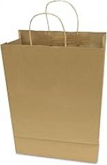 Cosco 091565 Premium Small Brown Paper Shopping Bag, 10-Inch W x 13-Inch H, 50/Box