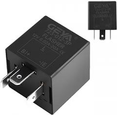 2 Pcs 3 Pin Electronic Flasher Relay, 12V 0.02A-20A Turn Signal Relays, Led Light Bulbs Flasher Relay Fix, Common with CF13 JL-02 EP34 (1)