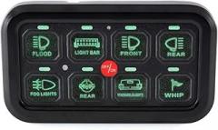 Home Improvement Hardware 8 Gangs On-Off Switch Panel LED Backlight Universal Power System Electronic Relay System Controller for SUV Camper RV Marine Hardware Accessories (Color : 2) (2)