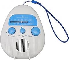 Shower Radio, Bathroom Radio AM FM Radio with Built in Speaker, Portable Battery Operated Radio for Home Outdoor Travel
