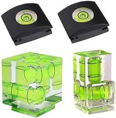 Camera Level Hot Shoe Level Hot Shoe Bubble Cover Combo Pack 3 Axis 2 Axis 1Axis Compatible with Nikon, Olympus, Pentax Digital and Film Cameras-4 Packs