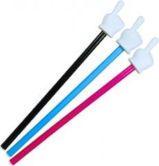 (3) Plastic Classroom Presentation Finger Pointers, 15.5in Stick Colors May Vary Fun Teaching Aid Homeschool Office Teacher Pointing Tool Student Engagement Learning Interactive Class Accesory