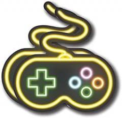 Game Controller Pad Neon Video Game Stickers - Premium Quality Vinyl Bumper Stickers 2-Pack | 5-Inch on Widest Side | Made in USA - FHJ534