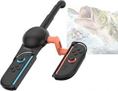 DOBE FOMIS ELECTRONICS Fishing Rod for N-Switch 2 Joycon, Fishing Game Accessories Compatible with N-Switch Legendary Fishing - N-Switch Standard Edition Universal fishing rod game grip