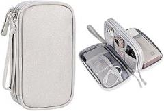 Electronic Organizer, Cord Organizer Travel,Electronic Organizer Travel Case, Digital Accessory Storage Bag In Elegant Gray