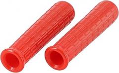 for 2 Pcs Wheelbarrow Rubber Handles Replacement for Round Tubes, 114mm Length with 12/16/19/20mm Diameter, Red Non-Slip Grip for Secure Handling on Garden and Job(114 x 16mm)