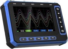 Portable 5CH Digital Oscilloscope 3MH Sampling Rate 1MHz Bandwidth Waveform Data Storage Automotive Electronics Testing(OS-5C-F 5Probe)