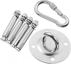 BESPORTBLE Stainless Steel Fixed Yoga Anchor for Home Fitness Durable Easy to Install Design with Screw Mounting for Secure Hanging