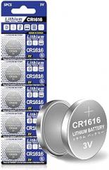 Cotchear 5pcs/Pack 3V CR1616 Coin Battery DL1616 BR1616 L28 KCR1616 LM1616 ECR1616 5021LC L11 280-209 Watch Coin Cells Battery Button Batteries