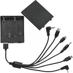 Universal Safe Emergency External Power Box 6 Connector Universal Port 4 AA 6V Anti Theft Door Lock Spare Battery Box External Power Box Used for Electronic Cabinet Lock Toys