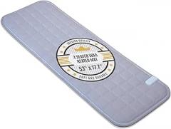 Portable 3 Seater Sofa Heated Mat – Microfiber Electric Bed & Chair Warmer Pad – Roll-Up Heated Floor Mat for Couch, Recliner, Under Desk – Soft Velboa Fabric, Cozy Foot Warmer – 53