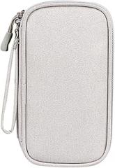 Portable Electronic Organizer Cable Case with Dual-layer Storage for Travel, Gray Electronics Accessories Storage Pouch Suitable for Earphones, Chargers, and USB Drives