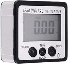4 x 90 Degree Electronic Protractor Digital Inclinometer Waterproof Magnetic Level Angle Measuring Tool