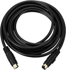 S-Video Cable Mini Din S-Video Cable 4 pin Connector Male to Male Gold Plated Compatible with DVD Player Camcorders Laptops Transfer Video to TV or Monitor Connection Cables (3meter/10Ft)