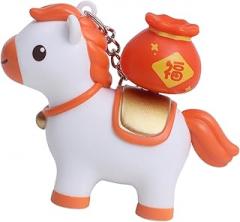Mjaie Rotating Horse Keychain Handy Portable Design Safe Without Electronic Toy Safe Rings For Students Adults