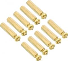 PATIKIL 20mm+6mm M3 Standoff Screws, 40 Pack Brass Hex PCB Standoffs Nuts for Motherboards, Computer Cases, Circuit Boards, Electronics, Gold Tone