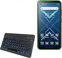 BoxWave Keyboard Compatible with Blackview BL5000 - SlimKeys Bluetooth Keyboard - with Backlight, Portable Slim LED 7 Colors - Jet Black