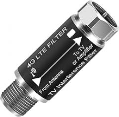 LTE Filter for TV Antenna,Filters 4G 5G LTE Signal Reduces Interference from Cell Towers for Clear Digital HD TV Reception (Frequency Range 5-695Mhz)