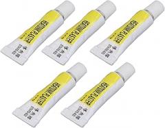 Fast Bonding Thermal Silicone Grease, 5PCS CPU 300℃ Heat Insulated White Paste for Electronics, LEDs, Thermal Conductivity >0.671W / m.k, and Tear Strength 1.5MPA