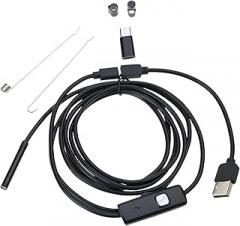 USB Endoscope for Phone 5.5mm Borescope Inspection Snake Camera Waterproof Endoscope Camera with LED Light Cable