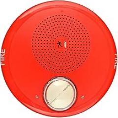 Edwards GCHFRN-S7VMC NO Marking, 70V, RED, Genesis HIGH Fidelity Ceiling Speaker-Strobe, Clear Lens, Visual Multi-Candela