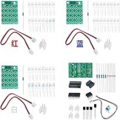 (Welding Practice) Cd4017+Ne555 Strobe Light Red White Blue Led Parts Electronic Production Kit DIY