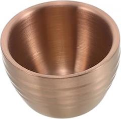 Milisten Camping Cups Stainless Steel Water Cup for Boys and Girls Outdoor Bbq Picnic Dipping Sauce Mini Metal Striped Design