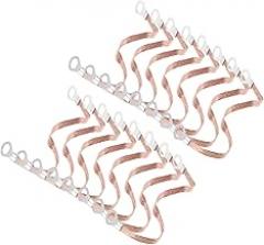 POPETPOP 100Pcs Copper Braided Ground Strap Wire for High Voltage Equipment Durable Flexible for Industrial Electronic Automotive Applications