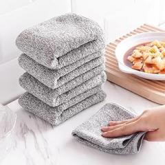 5-Pack Microfiber Cleaning Cloths, 10x10 Inch Soft Lint Free Towels for Car Detailing, Glass Windows, Kitchen, and Household Cleaning, Absorbent & Streak-Free