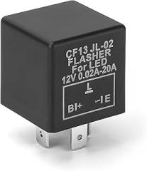 CF13 LED Flasher Relay, 12V CF13 Car Electronic Blinker Relay Fixing Hyper Blink Flash, 3-Pin Flasher Relays for Most Vehicle LED Turn Signal Lights, Car Accessories