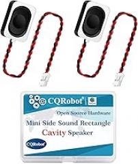 CQRobot 2 Pieces/1 Pair 35 mm * 25 mm * 6.8 mm Side Sound 8 Ohm 2 Watt / 3 Watt Rectangle Cavity Speaker, JST 1.25 mm 2-Pin Interface Wire, for Computer Electronic Project Application Components.