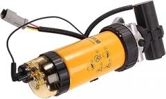 Fuel Water Separator Filter Kits With Electronic Pump Compatible With CAT Excavator 228-9130 P551433 34470 35332