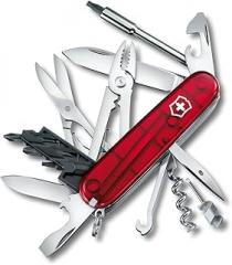 Victorinox Cyber Tool M 32 Functions Swiss Army Medium Pocket Knife with Fold-Out Bit Case, Ruby