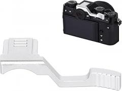Metal Thumbs Up Grip Compatible with Fuji Fujifilm X-T30III/X-T20III/X-T10III/X-T30II/X-T20II/ X-T10II/XT30/XT20/XT10/X-T50 Mirrorless Cameras Thumb Rest Support with Hot Shoe Cover (Silver)