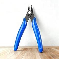 5-Inch Precision Flush Cutter Pliers – Micro Wire Cutter for Jewelry Making, Crafts, 3D Printing Plastic Models & Electronics（Blue）