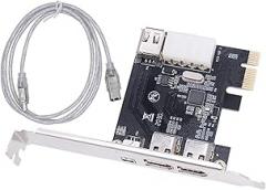 PCIE 1X 1394 Card Adapter Desktop Computer 1X to 1394 Video Captures for Desktop PC Accessories FireWire