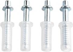 4PCS Bifold Door Top Guide Wheels Plastic for Closets Pantries Laundry Rooms Stainless Steel Bifold Door Top Pivot Hinge (Color : B)